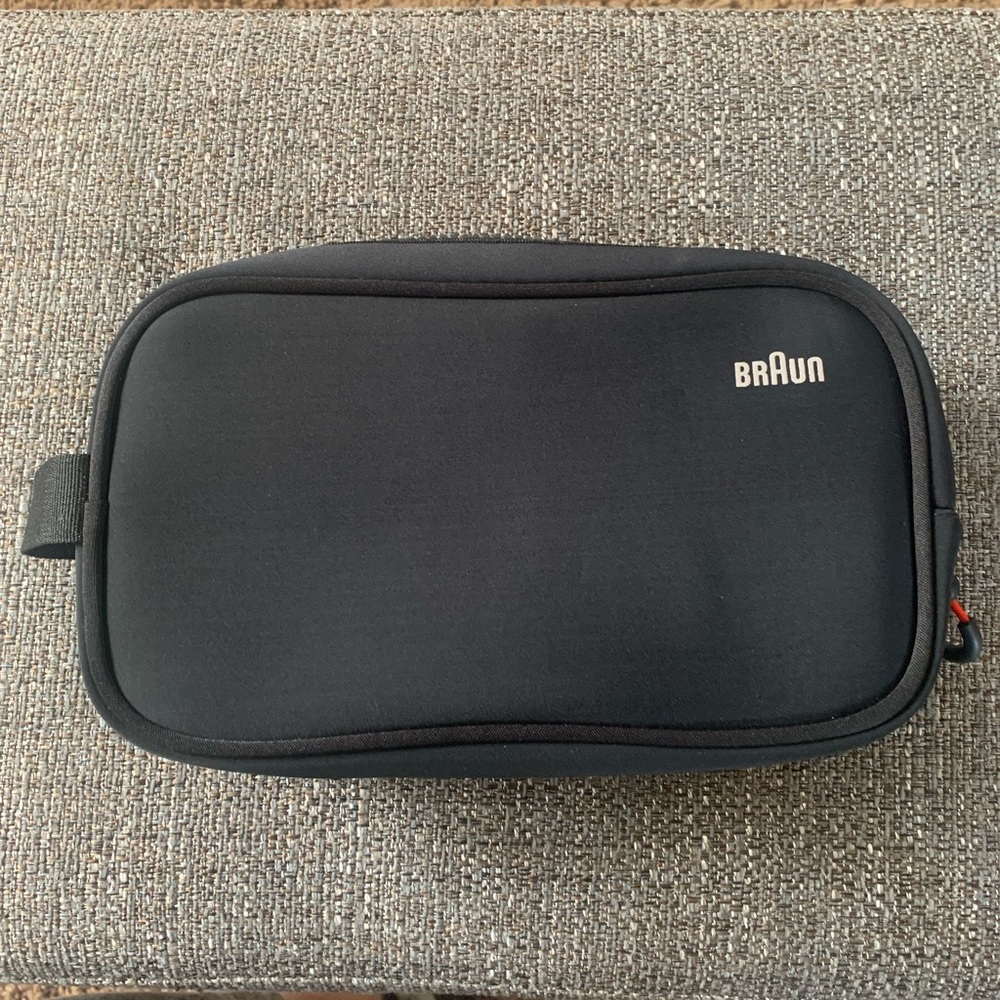 Braun black toiletry bag
